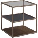 The appearance of Cleo Square End Table In Deep Brown designed by Hammary in the modern / contemporary interior design. This deep brown piece of furniture  was selected by 1StopBedrooms from Cleo Collection to add a touch of cosiness and style into your home. Sku: 257-915. Material: Wood.
