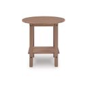 The appearance of Cliffs Beach Outdoor End Table In Driftwood designed by Signature Design by Ashley in the modern / contemporary interior design. This driftwood piece of furniture was selected by 1StopBedrooms from Cliffs Beach Collection to add a touch of cosiness and style into your home. Sku: P422-706. Material: HDPE.