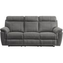 The appearance of Clifton Gray Double Reclining Sofa With Drop Down Cup Holders designed by Homelegance in the modern / contemporary interior design. This gray piece of furniture  was selected by 1StopBedrooms from Clifton Collection to add a touch of cosiness and style into your home. Sku: 9301GRY-3. Material: Microfiber.
