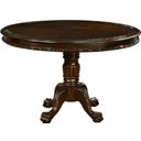 The appearance of Elana Brown Cherry Round Dining Table designed by Furniture of America in the traditional interior design. This brown piece of furniture was selected by 1StopBedrooms from Elana Collection to add a touch of cosiness and style into your home. Sku: CM3212RT-1;CM3212RT-2. Table Top Shape: Round. Material: Wood. Size: 48".