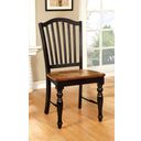 The appearance of Mayville Black and Antique Oak Side Chair Set of 2 designed by Furniture of America in the country / farmhouse interior design. This black piece of furniture was selected by 1StopBedrooms from Mayville Collection to add a touch of cosiness and style into your home. Sku: CM3431SC-2PK. Material: Wood.