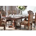 The appearance of Lucie Brown Cherry Dining Table designed by Furniture of America in the traditional interior design. This brown piece of furniture was selected by 1StopBedrooms from Lucie Collection to add a touch of cosiness and style into your home. Sku: CM3788T-1;CM3788T-2. Material: Wood. Table Top Shape: Rectangular. Size: 120" x 46".