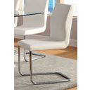The appearance of Lodia I White Leatherette Side Chair Set of 2 designed by Furniture of America in the modern / contemporary interior design. This white piece of furniture was selected by 1StopBedrooms from Lodia Collection to add a touch of cosiness and style into your home. Sku: CM3825WH-SC-2PK. Material: Vinyl.