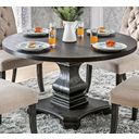 The appearance of Nerissa Antique Black Round Table designed by Furniture of America in the transitional interior design. This black piece of furniture was selected by 1StopBedrooms from Nerissa Collection to add a touch of cosiness and style into your home. Sku: CM3840RT-1;CM3840RT-2. Table Top Shape: Round. Material: Wood. Size: 48".