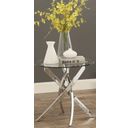 The appearance of Laila Chrome End Table designed by Furniture of America in the modern / contemporary interior design. This silver piece of furniture  was selected by 1StopBedrooms from Laila Collection to add a touch of cosiness and style into your home. Sku: CM4241E-1;CM4241E-2. Material: Glass.