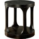 The appearance of Carrie Antique Black End Table designed by Furniture of America in the transitional interior design. This black piece of furniture  was selected by 1StopBedrooms from Carrie Collection to add a touch of cosiness and style into your home. Sku: CM4422E. Material: Wood.
