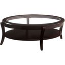 The appearance of Finley Espresso Coffee Table designed by Furniture of America in the modern / contemporary interior design. This brown piece of furniture  was selected by 1StopBedrooms from Finley Collection to add a touch of cosiness and style into your home. Sku: CM4488C. Material: Glass.