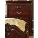 The appearance of Mandura Cherry Chest designed by Furniture of America in the modern / contemporary interior design. This brown piece of furniture  was selected by 1StopBedrooms from Mandura Collection to add a touch of cosiness and style into your home. Sku: CM7260C. Material: Wood.