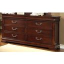 The appearance of Mandura Cherry Dresser designed by Furniture of America in the modern / contemporary interior design. This brown piece of furniture  was selected by 1StopBedrooms from Mandura Collection to add a touch of cosiness and style into your home. Sku: CM7260D. Material: Wood.