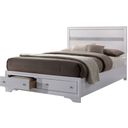 The appearance of Chrissy White Queen Storage Platform Bed designed by Furniture of America in the modern / contemporary interior design. This white piece of furniture was selected by 1StopBedrooms from Chrissy Collection to add a touch of cosiness and style into your home. Sku: CM7552Q-HBFB;CM7552Q-R;CM7552Q-DR. Bed Type: Platform Bed. Material: Wood. Bed Size: Queen.