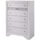 The appearance of Chrissy White Chest designed by Furniture of America in the modern / contemporary interior design. This white piece of furniture  was selected by 1StopBedrooms from Chrissy Collection to add a touch of cosiness and style into your home. Sku: CM7552C. Material: Wood.