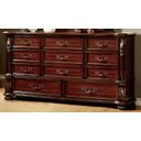 The appearance of Arthur Brown Cherry Dresser designed by Furniture of America in the traditional interior design. This brown piece of furniture was selected by 1StopBedrooms from Arthur Collection to add a touch of cosiness and style into your home. Sku: CM7587D. Material: Wood.
