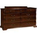 The appearance of Burleigh Cherry Dresser designed by Furniture of America in the transitional interior design. This brown piece of furniture was selected by 1StopBedrooms from Burleigh Collection to add a touch of cosiness and style into your home. Sku: CM7791D. Material: Wood.