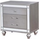 The appearance of Brachium Silver Nightstand designed by Furniture of America in the modern / contemporary interior design. This silver piece of furniture was selected by 1StopBedrooms from Brachium Collection to add a touch of cosiness and style into your home. Sku: CM7977SV-N. Material: Wood.
