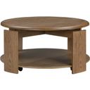 The appearance of Ellis Cocktail Table In Brown designed by Homelegance in the transitional interior design. This brown piece of furniture  was selected by 1StopBedrooms from Ellis Collection to add a touch of cosiness and style into your home. Sku: 3573-01RD. Material: Wood.