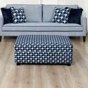 The appearance of Colindale Ottoman In Gray and Blue designed by Furniture of America in the transitional interior design. This gray/blue piece of furniture  was selected by 1StopBedrooms from Colindale Collection to add a touch of cosiness and style into your home. Sku: FM61111BL-OT-PT. Material: Fabric.