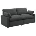 The appearance of Collins Modular Power Loveseat In Dark Grey designed by Coaster in the transitional interior design. This dark grey piece of furniture  was selected by 1StopBedrooms from Collins Collection to add a touch of cosiness and style into your home. Sku: 609530LRP;609530RRP. Material: Polyester.