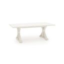 The appearance of Coming Home Rectangular Dining Table In Chalk designed by Legacy Classic in the country / farmhouse interior design. This chalk piece of furniture  was selected by 1StopBedrooms from Coming Home Collection to add a touch of cosiness and style into your home. Sku: TY926-100. Table Top Shape: Rectangular. Size: 82" x 42". Material: Oak Veneer.