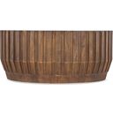 Commerce and Market Gears Round Cocktail Table In Medium Wood