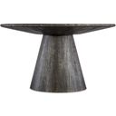 The appearance of Commerce and Market Madison Round Dining Table In Black designed by Hooker in the transitional interior design. This black piece of furniture was selected by 1StopBedrooms from Commerce and Market Collection to add a touch of cosiness and style into your home. Sku: 7228-75005B-99;7228-75005T-99. Table Top Shape: Round. Material: Wood. Size: 54".