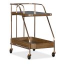 Commerce and Market Walnut Wine and Bar Cart In Caramel