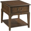 The appearance of Commonwealth Washburn End Table In Warm Brunette designed by Kincaid in the modern / contemporary interior design. This warm brunette piece of furniture was selected by 1StopBedrooms from Commonwealth Collection to add a touch of cosiness and style into your home. Sku: 161-915. Material: Solid Wood.
