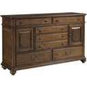 The appearance of Commonwealth Witham Drawer Dresser In Warm Brunette designed by Kincaid in the modern / contemporary interior design. This warm brunette piece of furniture was selected by 1StopBedrooms from Commonwealth Collection to add a touch of cosiness and style into your home. Sku: 161-131. Material: Solid Wood.