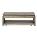 The appearance of Conrad Rectangular Lift Top Storage Cocktail Table With Casters In Stone Harbor Grey designed by Magnussen in the modern / contemporary interior design. This stone harbor grey piece of furniture  was selected by 1StopBedrooms from Conrad Collection to add a touch of cosiness and style into your home. Sku: T5865-50. Material: Pine Veneer.