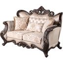 The appearance of Constantine Loveseat In Cherry designed by New Classic in the traditional interior design. This cherry piece of furniture was selected by 1StopBedrooms from Constantine Collection to add a touch of cosiness and style into your home. Sku: U532T-20. Material: Wood.