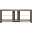 The appearance of Conway Console Sofa Table In Spiced Brown designed by Magnussen in the transitional interior design. This spiced brown piece of furniture  was selected by 1StopBedrooms from Conway Collection to add a touch of cosiness and style into your home. Sku: T6315-86. Material: Oak Veneer.