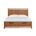 Conway Queen Panel Storage Bed In Honey Wheat