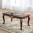 The appearance of Cookshire Coffee Table In Rich Tobacco designed by Furniture of America in the traditional interior design. This rich tobacco piece of furniture  was selected by 1StopBedrooms from Cookshire Collection to add a touch of cosiness and style into your home. Sku: FM45004C. Material: Solid Wood.