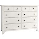 The appearance of Cool Farmhouse 8 Drawer Dresser In Soft White designed by Vaughan Bassett in the transitional interior design. This soft white piece of furniture was selected by 1StopBedrooms from Cool Farmhouse Collection to add a touch of cosiness and style into your home. Sku: 804-002. Material: Wood.