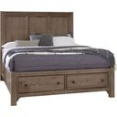 The appearance of Cool Farmhouse Queen Panel Bed With Storage Footboard In Grey designed by Vaughan Bassett in the transitional interior design. This grey piece of furniture was selected by 1StopBedrooms from Cool Farmhouse Collection to add a touch of cosiness and style into your home. Sku: 801-557;801-050B;801-502;TT-555T. Bed Type: Panel Bed. Material: Wood. Bed Size: Queen.