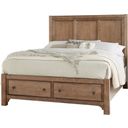 The appearance of Cool Farmhouse Queen Panel Bed With Storage Footboard In Natural designed by Vaughan Bassett in the transitional interior design. This natural piece of furniture  was selected by 1StopBedrooms from Cool Farmhouse Collection to add a touch of cosiness and style into your home. Sku: 800-557;800-050B;800-502;TT-555T. Bed Type: Panel Bed. Material: Wood. Bed Size: Queen.