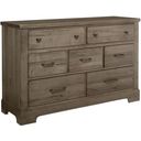 Cool Rustic Stone Grey 7 Drawer Dresser