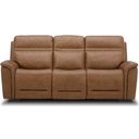 The appearance of Cooper Power Reclining Sofa In Camel designed by Liberty in the transitional interior design. This camel piece of furniture  was selected by 1StopBedrooms from Cooper Collection to add a touch of cosiness and style into your home. Sku: 7007CM-33P. Material: Plywood.
