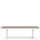 The appearance of Cora Trestle Dining Table In Cloud and Fog designed by Riverside Furniture in the country / farmhouse interior design. This cloud/fog piece of furniture was selected by 1StopBedrooms from Cora Collection to add a touch of cosiness and style into your home. Sku: 37253. Table Top Shape: Rectangular. Size: 40" x 76".