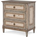 The appearance of Corbett Nightstand In Sage Green and Cream designed by Century Furniture in the modern / contemporary interior design. This sage green and cream piece of furniture  was selected by 1StopBedrooms from Monarch Collection to add a touch of cosiness and style into your home. Sku: MN5689. Material: Poplar Solid.