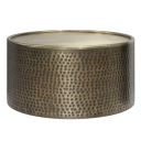 Corbin Metal Coffee Table In Hammered Antique Gold