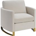 The appearance of Corliss Upholstered Arched Arms Chair Beige designed by Coaster in the modern / contemporary interior design. This beige piece of furniture  was selected by 1StopBedrooms from Corliss Collection to add a touch of cosiness and style into your home. Sku: 508823. Material: Upholstered.
