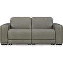 The appearance of Correze Leather Power Reclining Loveseat In Gray designed by Signature Design by Ashley in the modern / contemporary interior design. This gray piece of furniture was selected by 1StopBedrooms from Correze Collection to add a touch of cosiness and style into your home. Sku: U9420258;U9420262. Material: Leather Match.