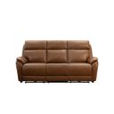 Corry Power Reclining Sofa with Power Head Rests, Power Lumbar and Dropdown Table In Saddle