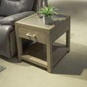 Corso End Table In Natural and Concrete