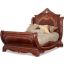 The appearance of Cortina Honey Walnut Queen Sleigh Bed designed by Michael Amini in the traditional interior design. This honey walnut piece of furniture was selected by 1StopBedrooms from Cortina Collection to add a touch of cosiness and style into your home. Sku: NF65011-28;NF65021-28;NF65031-28. Bed Type: Sleigh Bed. Material: Wood. Bed Size: Queen.