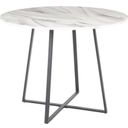 The appearance of Cosmo Contemporary Dining Table In Black Metal And White Marble Top designed by Lumisource in the modern / contemporary interior design. This black piece of furniture was selected by 1StopBedrooms from Cosmo Collection to add a touch of cosiness and style into your home. Sku: DT-COSMO2 BKWMB. Table Top Shape: Round. Material: Steel. Size: 40".