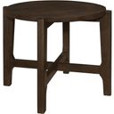 The appearance of Cota Round Solid Wood End Table Dark Brown designed by Coaster in the transitional interior design. This dark brown piece of furniture  was selected by 1StopBedrooms from Cota Collection to add a touch of cosiness and style into your home. Sku: 708287. Material: Wood.