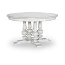 The appearance of Cottage Park Complete Round Table In Aged White designed by Legacy Classic in the modern / contemporary interior design. This aged white piece of furniture  was selected by 1StopBedrooms from Cottage Park Collection to add a touch of cosiness and style into your home. Sku: 2430-521T;2430-521B. Table Top Shape: Oval. Material: Hardwood. Size: 72" x 54".
