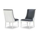 The appearance of Cottage Park Upholstered Host Chair Set of 2 In Aged White designed by Legacy Classic in the modern / contemporary interior design. This aged white piece of furniture  was selected by 1StopBedrooms from Cottage Park Collection to add a touch of cosiness and style into your home. Sku: 2430-450. Material: Hardwood.