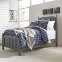 The appearance of Cottage View Dark Gray Twin Panel Bed designed by Liberty in the transitional interior design. This gray piece of furniture was selected by 1StopBedrooms from Cottage View Collection to add a touch of cosiness and style into your home. Sku: 423-BR11HF;423-BR89. Bed Type: Panel Bed. Material: Wood. Bed Size: Twin.